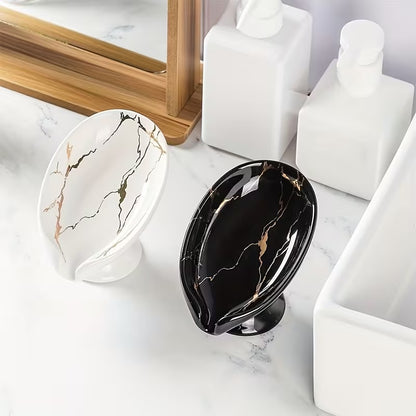 Petala - Leaf-Shaped Ceramic Soap Dish with Drainage