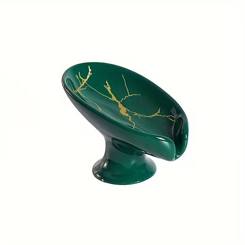 Petala - Leaf-Shaped Ceramic Soap Dish with Drainage