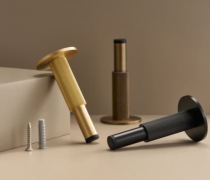 Knurlia - Solid Brass Knurled Door Stop