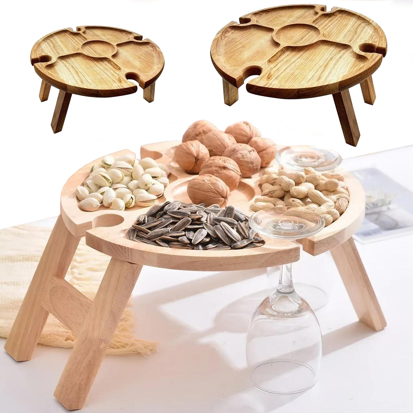 Vinetta - Folding Wooden Wine Table